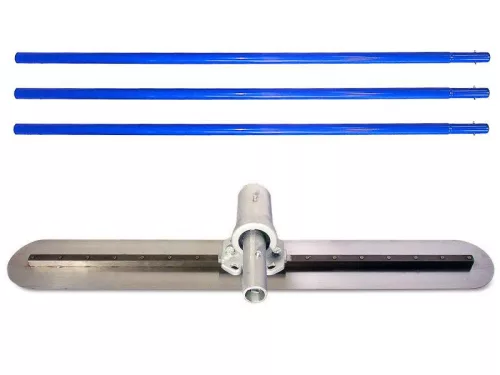 Betontrowel kézi betonlehúzólap szett, acél 120cm