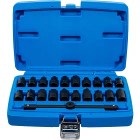 BGS speciális olajleeresztő-kulcs készlet 10 mm (3/8") 21 darabos