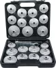 BGS olajszűrőkulcs-készlet fröccsöntött alumínium 12,5 mm (1/2") 23 darabos