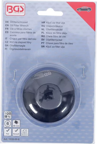 BGS olajszűrőkulcs hatszögletű Ø 66 mm Fiat, Renault