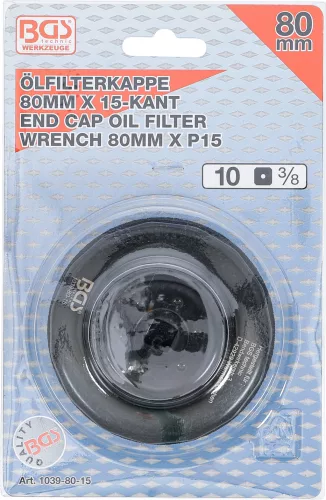 BGS olajszűrőkulcs 15 élű Ø 80 mm Honda, Mazda, Nissan, Opel