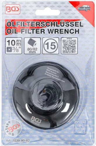 BGS olajszűrőkulcs 15 élű Ø 80 - 82 mm Honda, Mazda, Nissan, Subaru, Toyota