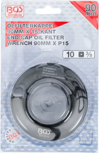 BGS olajszűrőkulcs 15 élű Ø 90 mm Honda, Mazda, Nissan, Subaru, Toyota