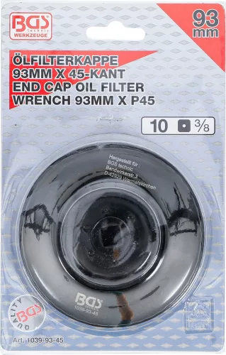 BGS olajszűrőkulcs 45 élű Ø 93 mm Audi, VW