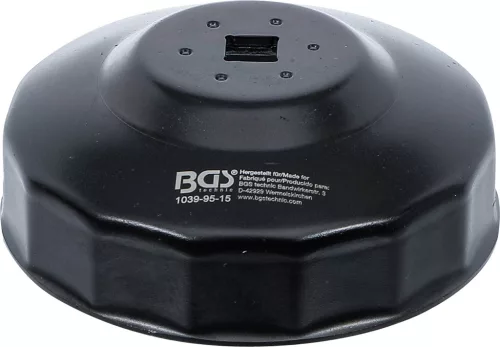 BGS olajszűrőkulcs 15 élű Ø 95 mm Alfa Romeo, Chrysler, Ford, GM, Toyota