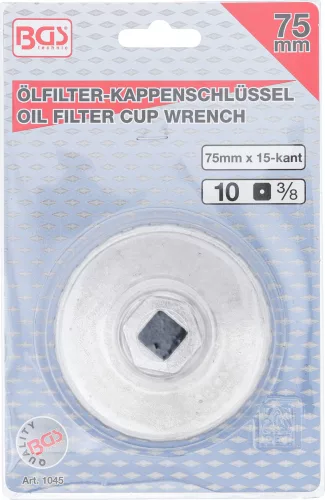BGS olajszűrőkulcs 15 élű Ø 75 mm Chrysler, GM