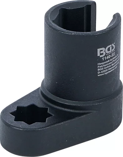 BGS lambdaszonda kulcs szögben kivitelezett 12,5 mm(1/2") kettős 4 szögletű 22x11 mm