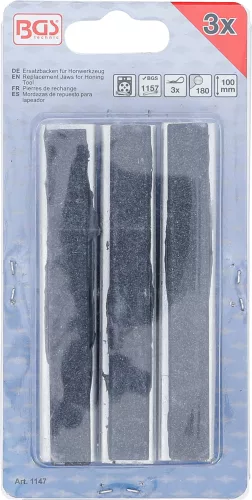 BGS tartalék szorítópofák honolószerszámhoz BGS 1157 100 mm-es pofák K 180 3 darabos