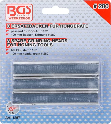 BGS tartalék szorítópofák honolószerszámhoz BGS 1157 100 mm-es pofák K 280 3 darabos