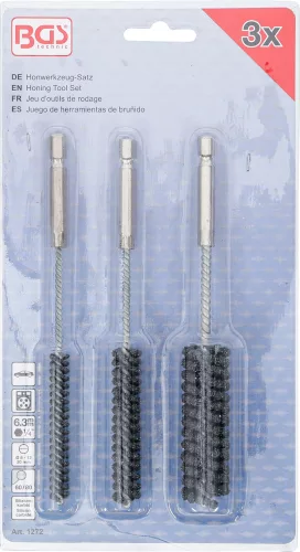 BGS hónolószerszám-készlet külső hatszögletű behajtófej 6,3 mm (1/4") 60/80 8-12-20 mm 3db