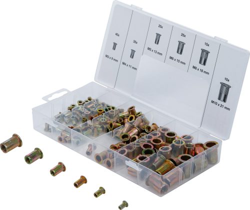 BGS szegecsanya készlet horganyzott acél 150 darabos