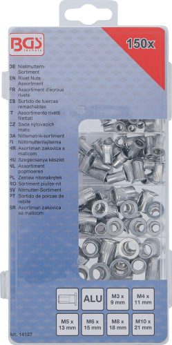 BGS szegecsanya készlet alumínium 150 darabos