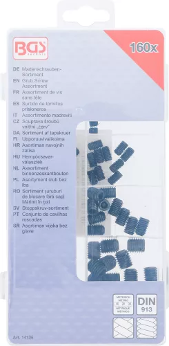 BGS hernyócsavar készlet 160 darabos