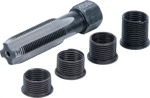 BGS javítókészlet izzítógyertya-csavarmenethez M14 x 1,25 mm 5 darabos