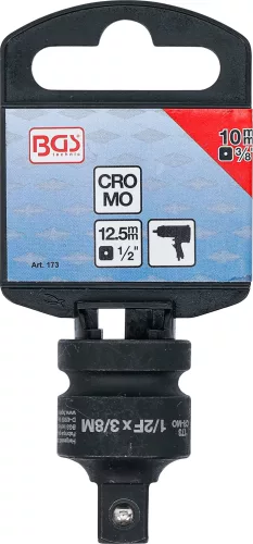BGS levegős dugókulcs adapter 12,5 mm (1/2") - 10 mm (3/8")