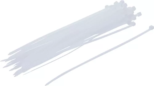 BGS kábelkötegelő-készlet fehér 4,8 x 250mm 50 darabos