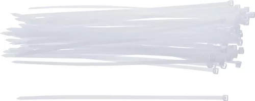 BGS kábelkötegelő-készlet fehér 4,8 x 250mm 50 darabos
