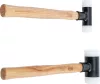 BGS műanyag kalapács készlet Hickory nyéllel visszaütésmentes Ø 30 / 45 mm 300 / 550 g 2 darabos