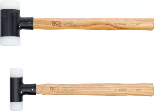 BGS műanyag kalapács készlet Hickory nyéllel visszaütésmentes Ø 30 / 45 mm 300 / 550 g 2 darabos