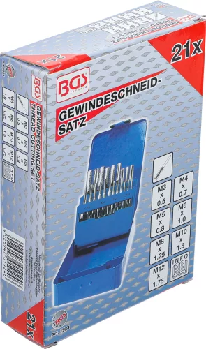 BGS menetvágó készlet M3 - M12 21 darabos