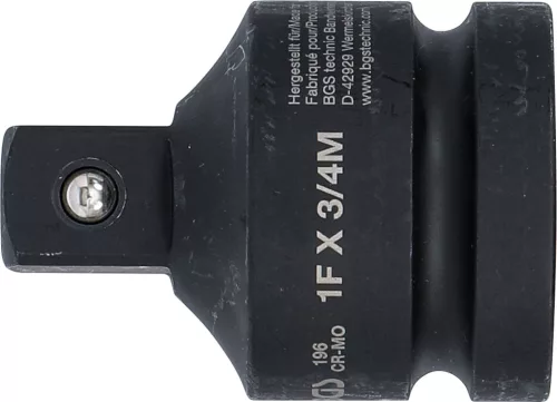BGS levegős dugókulcs adapter 25 mm (1") - 20 mm (3/4")