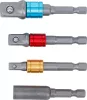BGS adapterkészlet fúrógépekhez: 6,3(1/4"),10(3/8"),12,5(1/2"); belső 6,3(1/4") 4 db