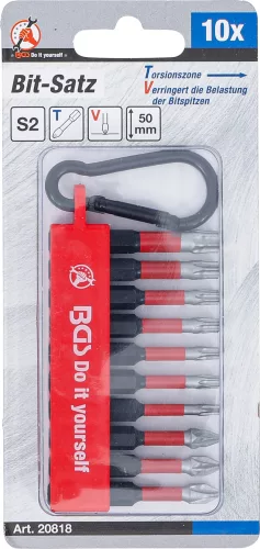 BGS torziós behajtófej készlet külső hatszögletű behajtófej 6,3 mm (1/4") 10 darabos