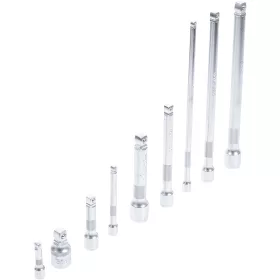 BGS billenős hosszabbító készlet 6,3 mm (1/4"), 10 mm (3/8"), 12,5 mm (1/2") 9 darabos