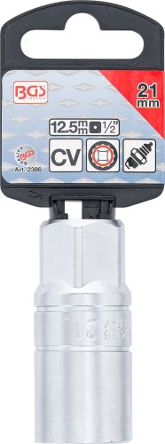 BGS gyújtógyertya kulcs tartógumival, tizenkétszögletű 12,5 mm (1/2") 21 mm