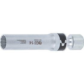 BGS gyújtógyertya csuklós toldat, tizenkétszögletű, tartórugóval 10 mm (3/8") 14 mm