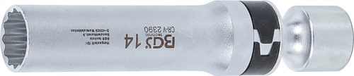 BGS gyújtógyertya csuklós toldat, tizenkétszögletű, tartórugóval 10 mm (3/8") 14 mm