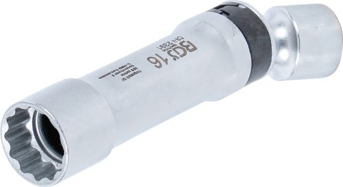 BGS gyújtógyertya csuklós toldat, tizenkétszögletű, tartórugóval 10 mm (3/8") 16 mm