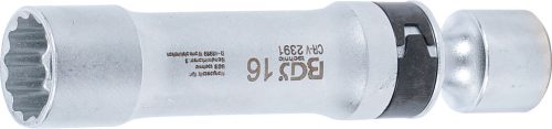 BGS gyújtógyertya csuklós toldat, tizenkétszögletű, tartórugóval 10 mm (3/8") 16 mm