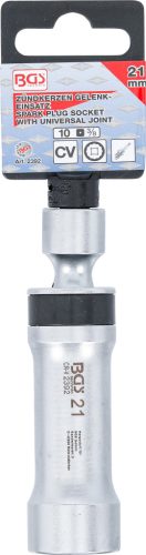 BGS gyújtógyertya csuklós toldat, tizenkétszögletű, tartórugóval 10 mm (3/8") 21 mm