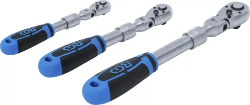 BGS racsnis kulcskészlet kihúzható, hajlítható 6,3mm (1/4") - 10mm (3/8") - 12,5mm (1/2") 3 db