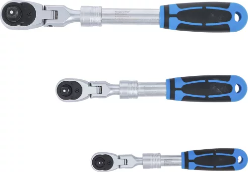 BGS racsnis kulcskészlet kihúzható, hajlítható 6,3mm (1/4") - 10mm (3/8") - 12,5mm (1/2") 3 db