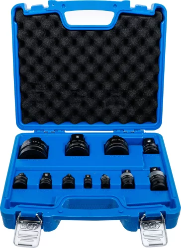 BGS dugókulcs-átalakító és gömbcsukló készlet 6,3 mm (1/4") - 25 mm (1") 11 darabos