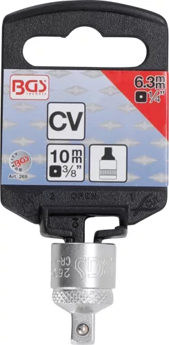 BGS dugókulcs-adapter 10 mm (3/8") - 6,3 mm (1/4")