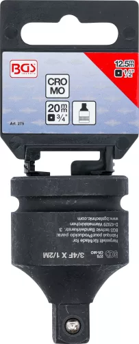 BGS levegős dugókulcs adapter 20 mm (3/4") - 12,5 mm (1/2")