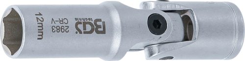 BGS izzítógyertya-hajtókar hatszögletű betét 10 mm (3/8") 12 mm