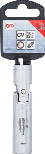BGS izzítógyertya-hajtókar tizenkétszögletű betét 10 mm (3/8") 14 mm