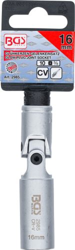 BGS izzítógyertya-hajtókar hatszögletű betét 10 mm (3/8") 16 mm