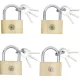 BGS sárgaréz lakatkészlet Egyforma kulcs 40 mm 4 darabos