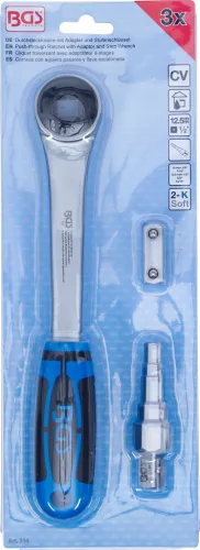 BGS racsnis dugókulcs adapterrel és lépcsős kulccsal Belső négyszögletű 12,5 mm (1/2")