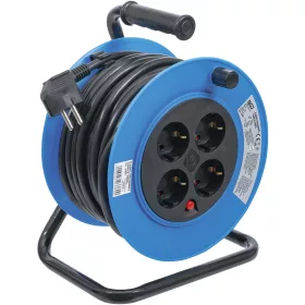 BGS kábeldob 15 m 3 x 1,5 mm² 4 csatlakozóaljzat IP 20 3000 W