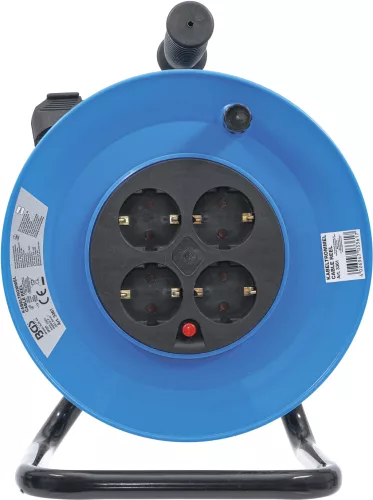 BGS kábeldob 25 m 3 x 1,5 mm² 4 csatlakozóaljzat IP 20 3000 W