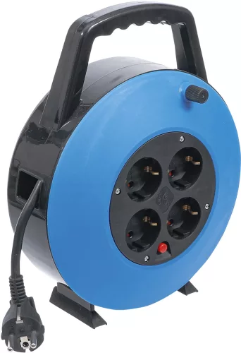 BGS kábeldoboz 10 m 3 x 1,5 mm² 4 csatlakozóaljzat IP 20 3000 W