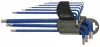 BGS derékszögű kulcskészlet, extra hosszú, belső hatszögletű / gömbfejes 1,5–10 mm, 9 db