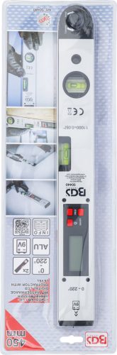 BGS digitális LCD szögmérő vízmértékkel 450 mm