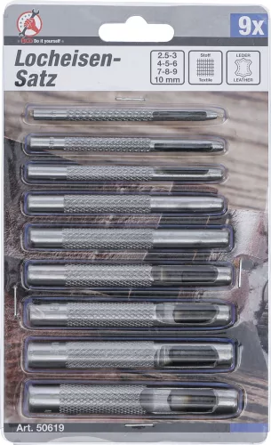 BGS lyukasztó készlet 2,5 - 10 mm 9 darabos